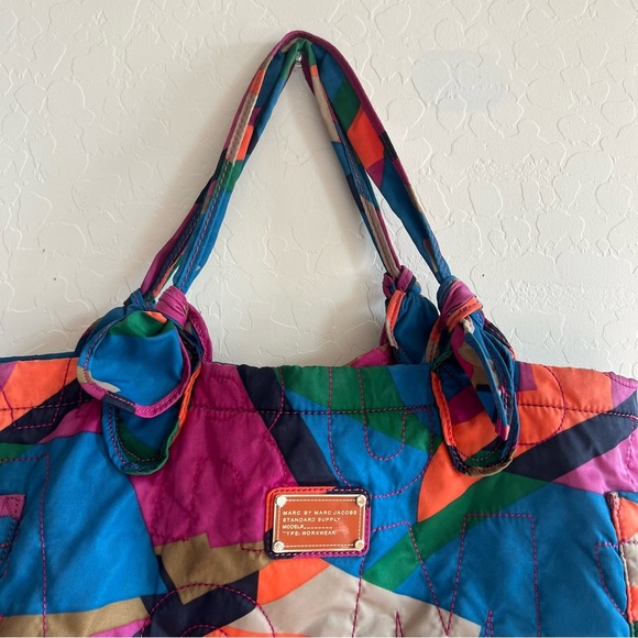 Marc by Marc Jacobs Limited Edition Nylon Quilted Multicolor Tote Bag - Picture 2 of 16